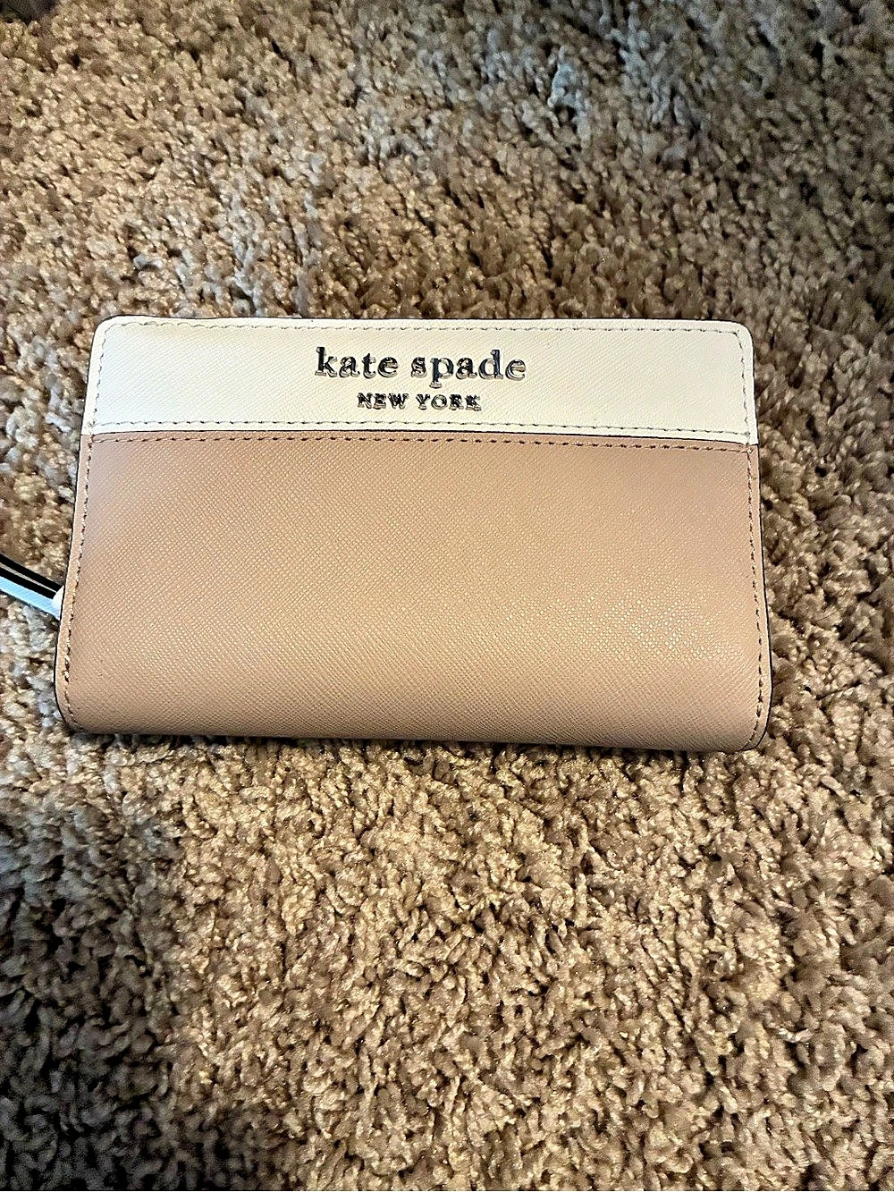 Kate Spade Staci Colorblock Small L-Zip Bifold Wallet Pink